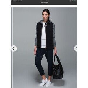 Lululemon Women’s Departure Vest Black Rose Gold Full Zip Size 8 Athleisure